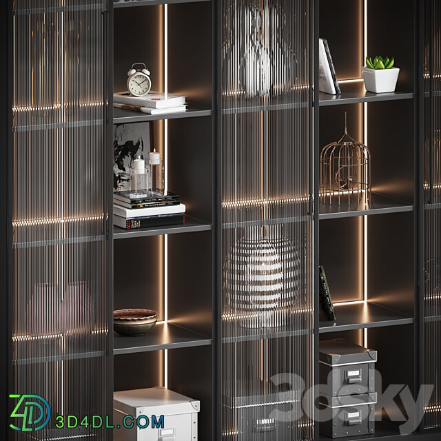 Wardrobe with decor 16 Wardrobe Display cabinets 3D Models 3DSKY