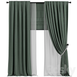 Tulle and roman curtains in the back 3D Models 3DSKY 