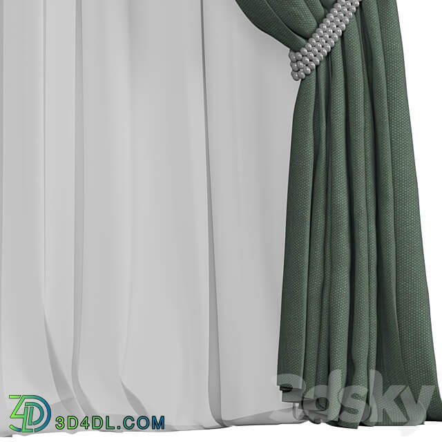 Tulle and roman curtains in the back 3D Models 3DSKY