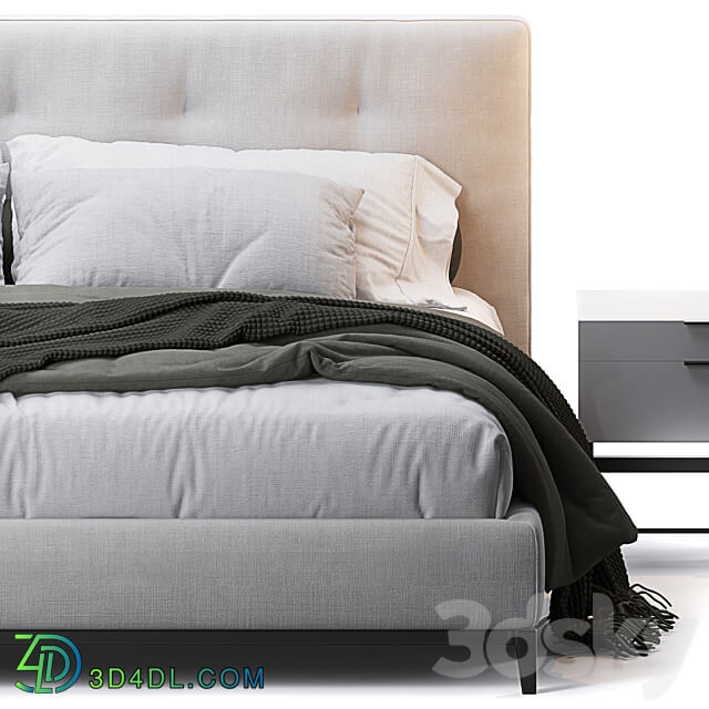 Andersen bed by Minotti Bed 3D Models 3DSKY