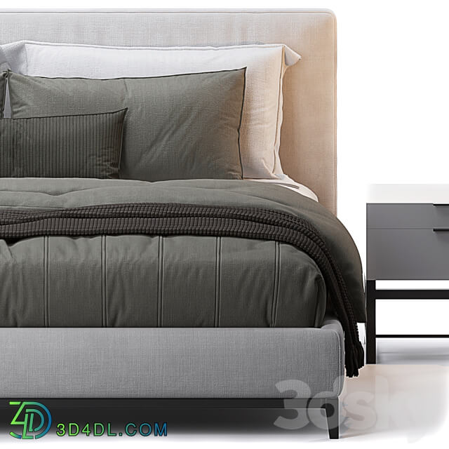 Andersen bed by Minotti Bed 3D Models 3DSKY