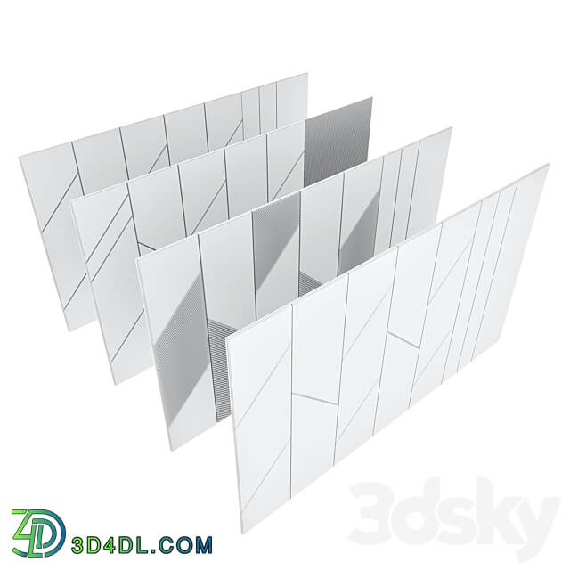 Decorative wall panel set 73 3D Models 3DSKY