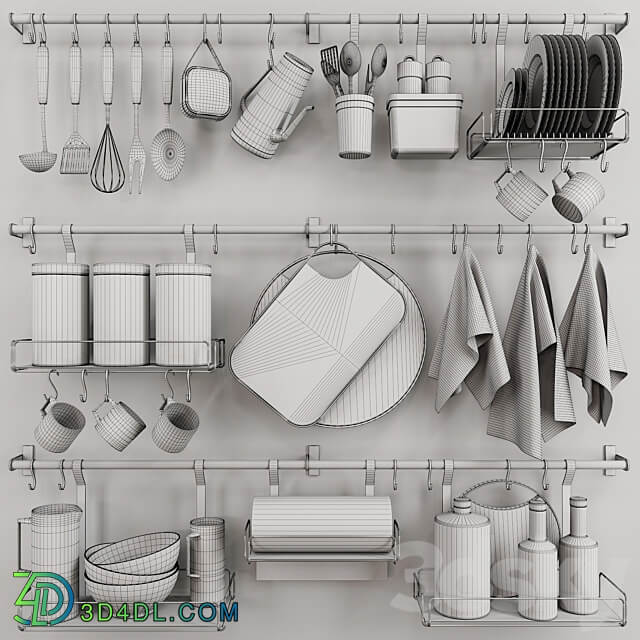 Kitchen set 3D Models 3DSKY