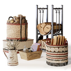 Decorative Set with Baskets 01 Other decorative objects 3D Models 3DSKY 