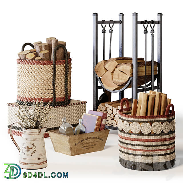 Decorative Set with Baskets 01 Other decorative objects 3D Models 3DSKY