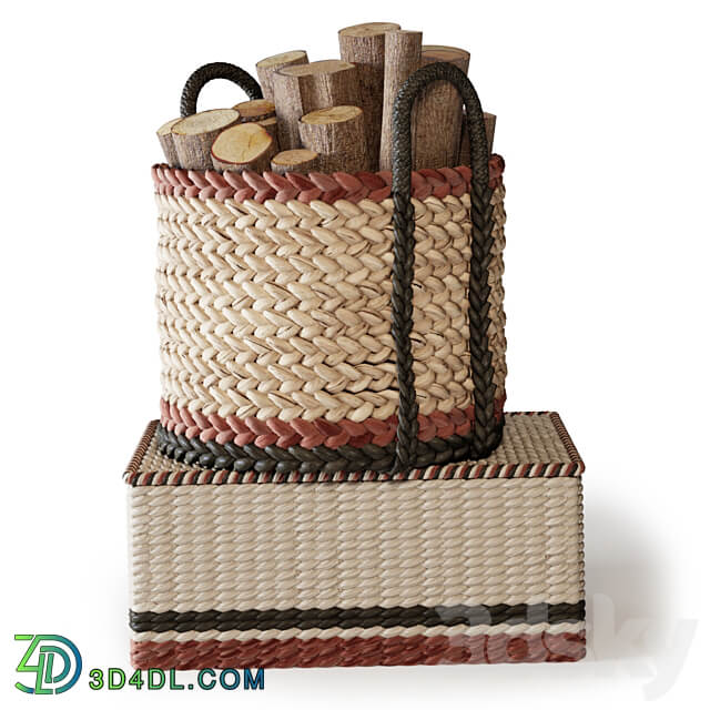 Decorative Set with Baskets 01 Other decorative objects 3D Models 3DSKY