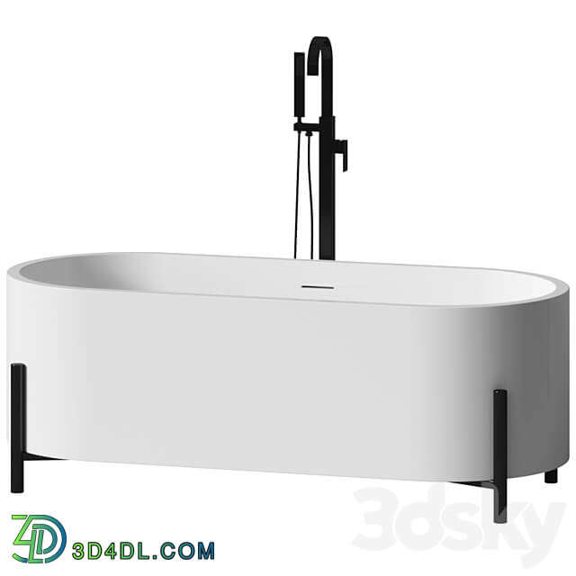Milano Freestanding Solid Surface Bathtub by Riluxa 3D Models 3DSKY