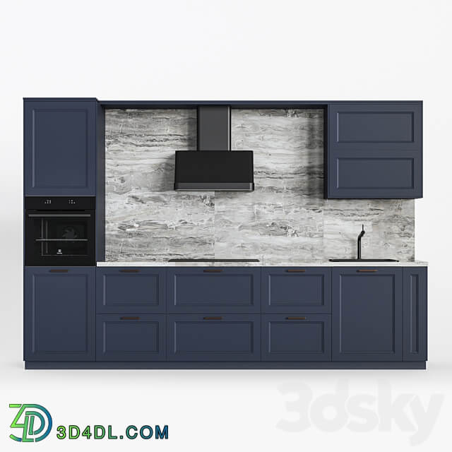 Kitchen Axtad 106 modules Kitchen 3D Models 3DSKY