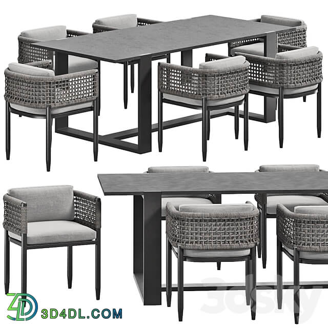 Verona Dining Set Table Chair 3D Models 3DSKY