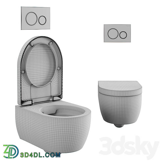 Toilet wall mounted Geberit iCon 3D Models 3DSKY