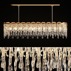 Chandelier with Ice Plates Spring Long M Pendant light 3D Models 3DSKY 