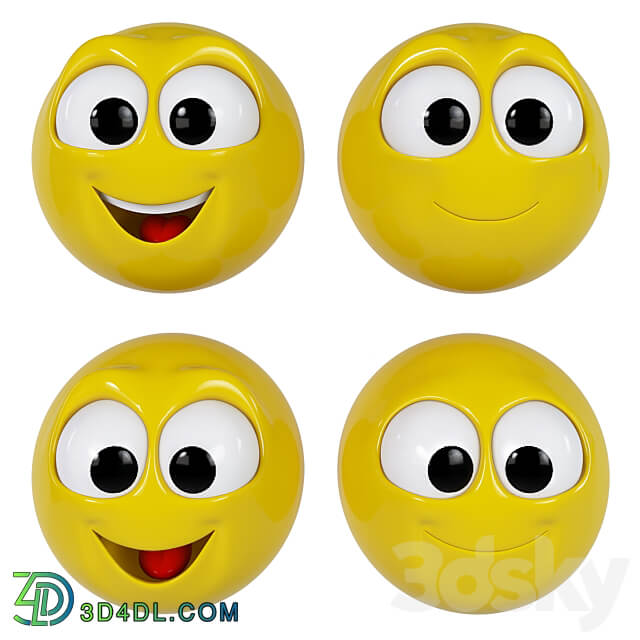 Emoji pack 3D Models 3DSKY