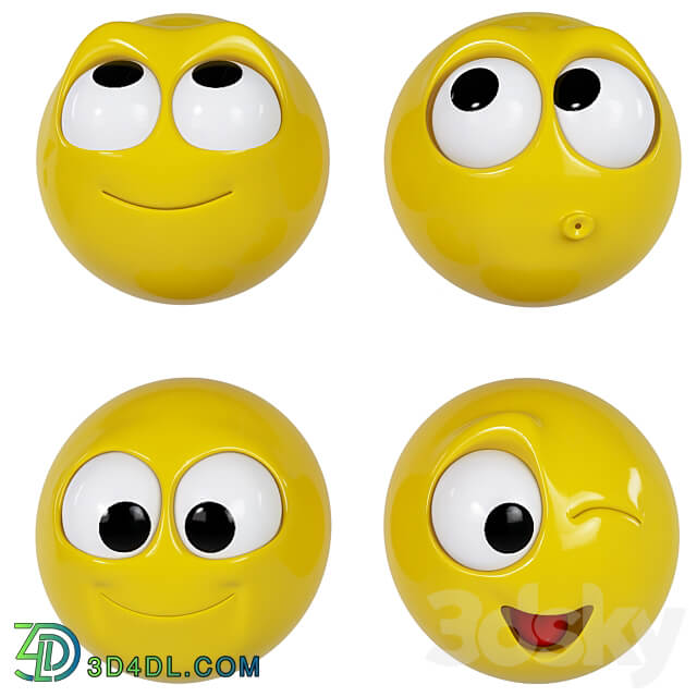 Emoji pack 3D Models 3DSKY