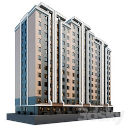 Residential building 12 floors 3D Models 3DSKY 