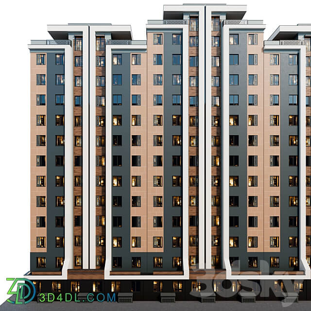 Residential building 12 floors 3D Models 3DSKY