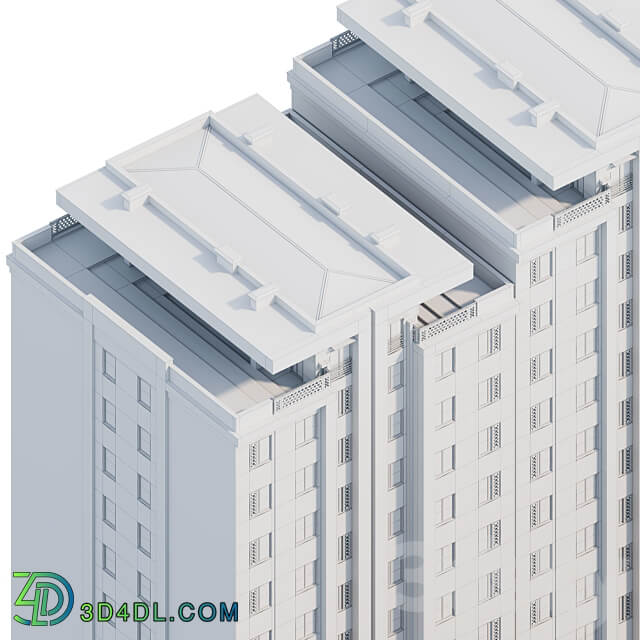 Residential building 12 floors 3D Models 3DSKY