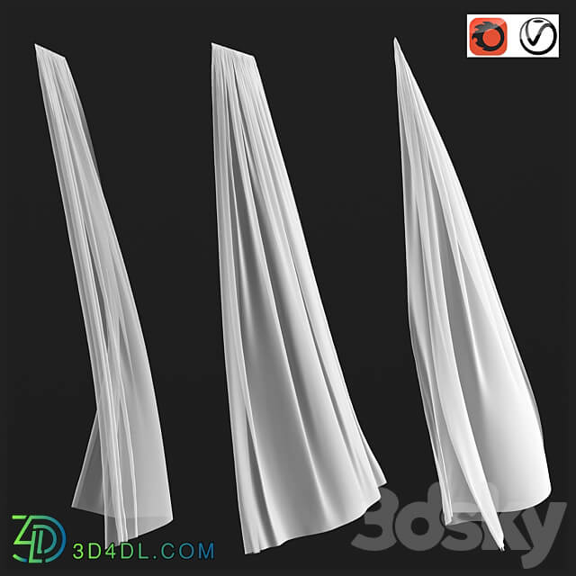 Tulle the wind set 01 vray corona 3D Models 3DSKY