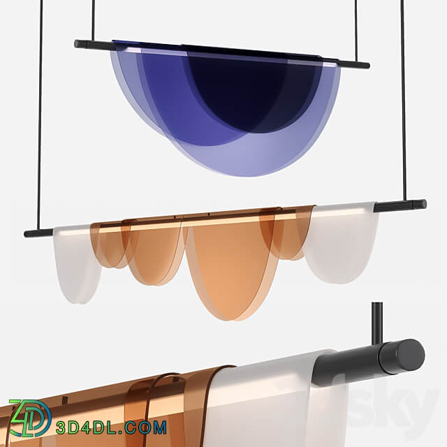 LED rack lamp Lampatron EQUAL and EQUAL BLUE Pendant light 3D Models 3DSKY