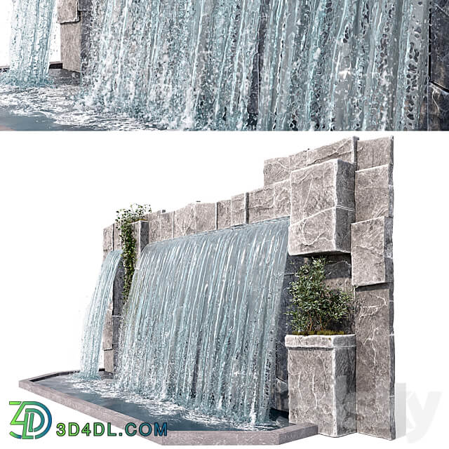 Large waterfall Other 3D Models 3DSKY