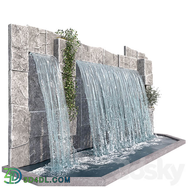 Large waterfall Other 3D Models 3DSKY