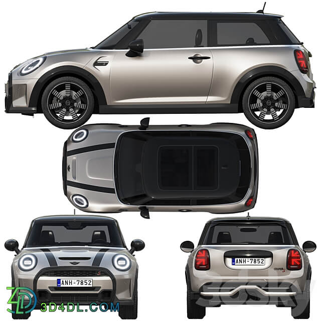 Mini Cooper S 3 door 2022 3D Models 3DSKY