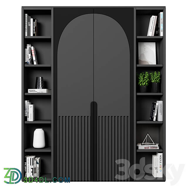 Cabinet with shelves 17 Wardrobe Display cabinets 3D Models 3DSKY