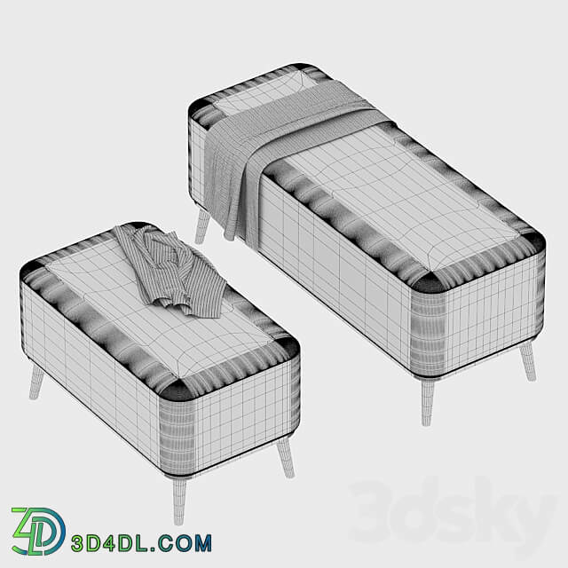 designer pouf roob look 3D Models 3DSKY