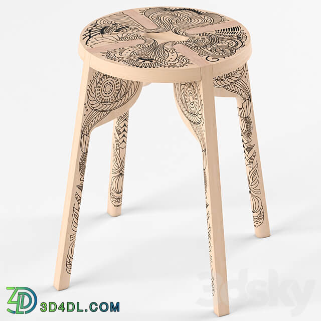 Tattoo stool by Zanat 3D Models
