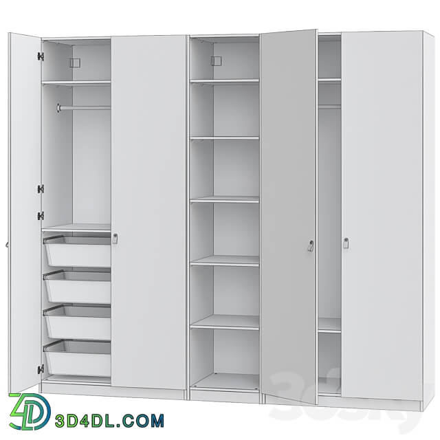 Pax Forsand Ikea Wardrobe Display cabinets 3D Models 3DSKY