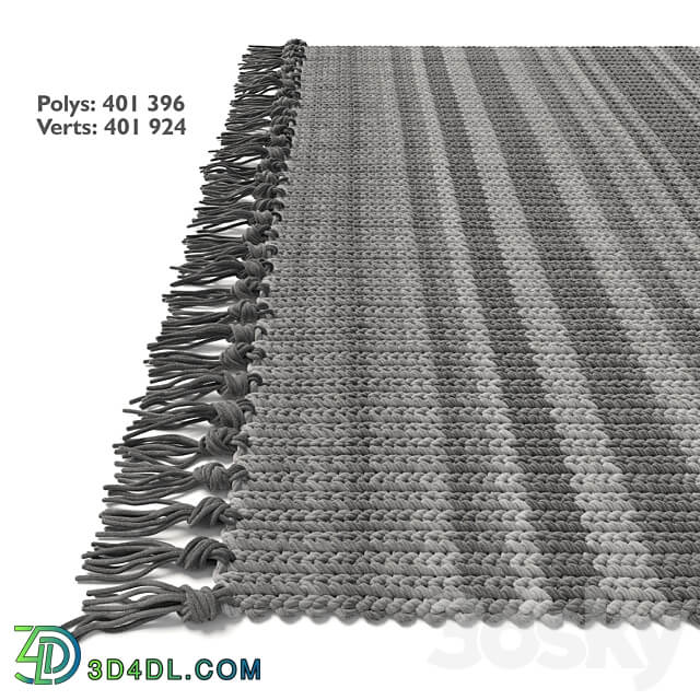 Carpet with tassels 2 3D Models 3DSKY