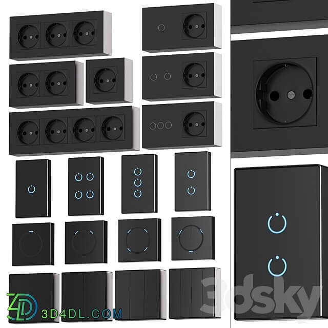 Sockets and switches with Aliexpress 01 Miscellaneous 3D Models 3DSKY