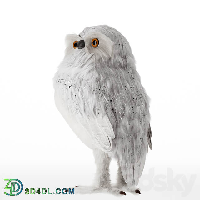 Artificial White Owl Other decorative objects 3D Models