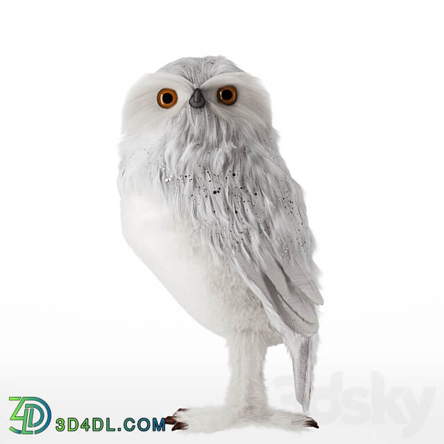 Artificial White Owl Other decorative objects 3D Models