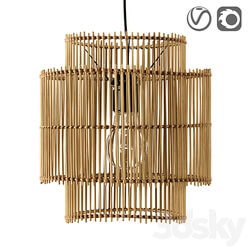 Haya bamboo lampshade Pendant light 3D Models 