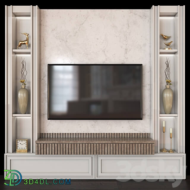 TV Wall set116 3D Models