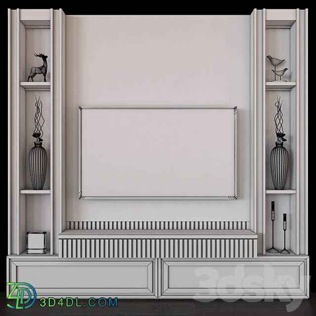 TV Wall set116 3D Models