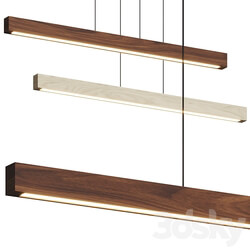 Cerno Una Linear Pendant Lamp Pendant light 3D Models 