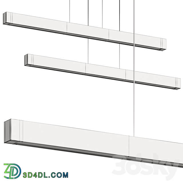 Cerno Una Linear Pendant Lamp Pendant light 3D Models