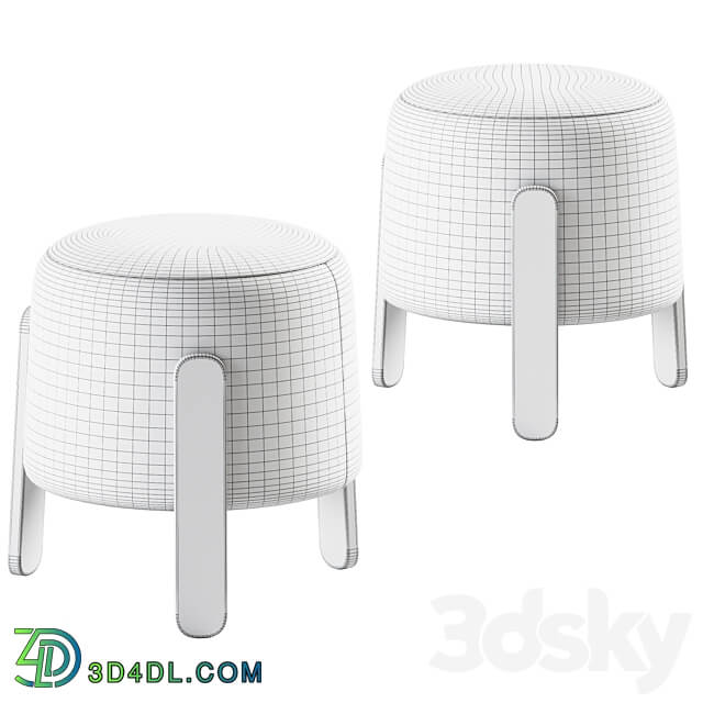 Lou Ottoman Verellen Pouf 3D Models