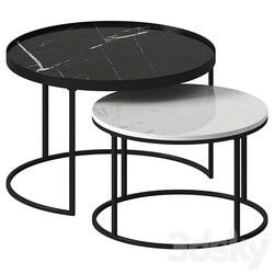 Walker Edison Round Coffee Tables 3D Models 