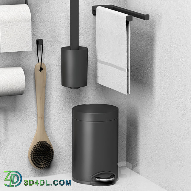 Hansgrohe set of bathroom accessories and decor 3D Models