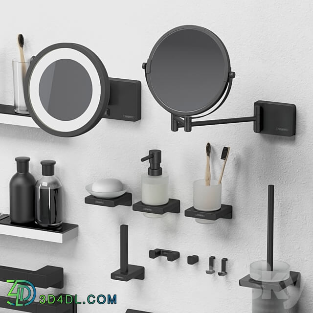 Hansgrohe set of bathroom accessories and decor 3D Models