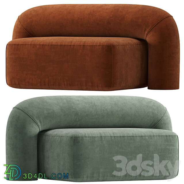 Sofa Moss by Artu Velvet and Leather 3D Models