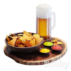 Food Set 09 Chips and Beer 3D Models 