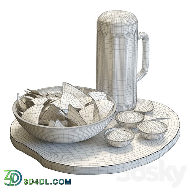 Food Set 09 Chips and Beer 3D Models