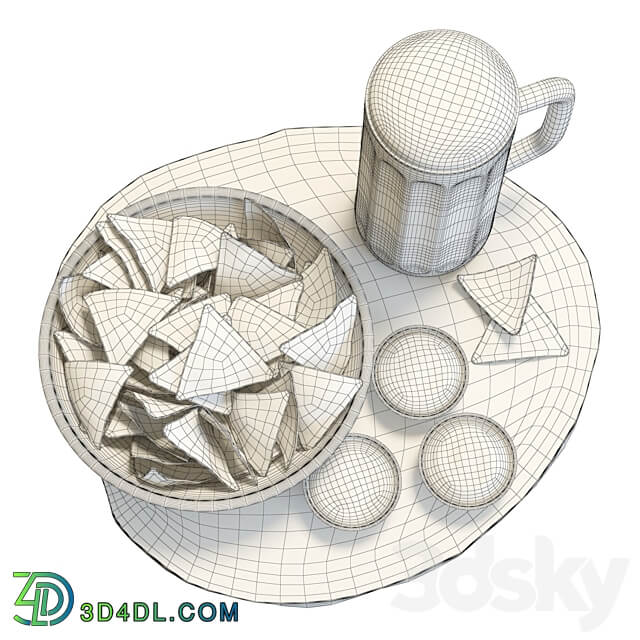 Food Set 09 Chips and Beer 3D Models