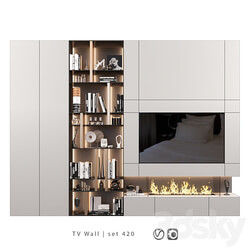 TV Wall set 420 3D Models 