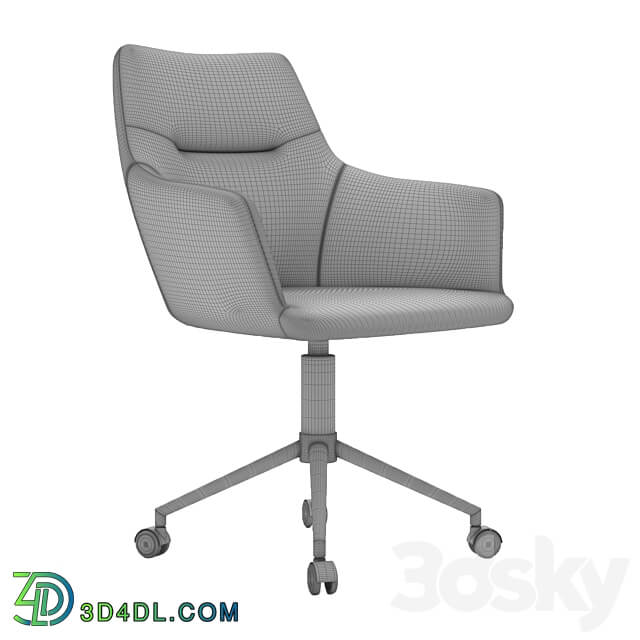 Fulton Office Chair Charcoal Gray by Oliver space 3D Models