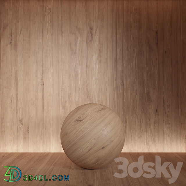 Cedar tree. Seamless wood material 3D Models