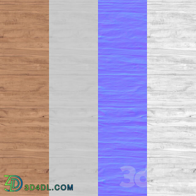 Cedar tree. Seamless wood material 3D Models